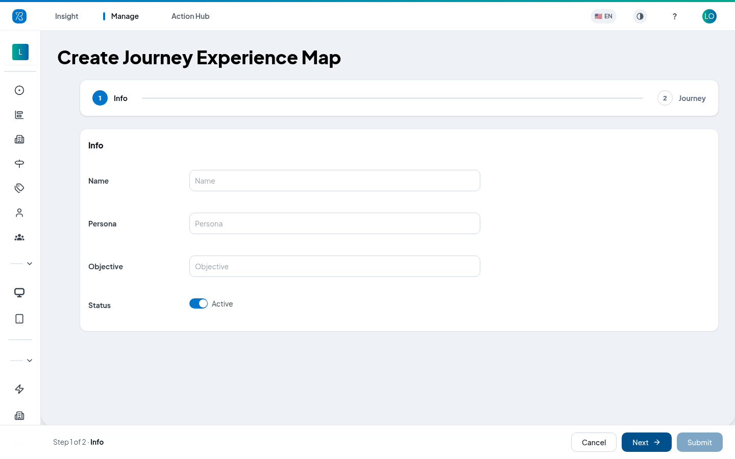 Create a journey map, Info step