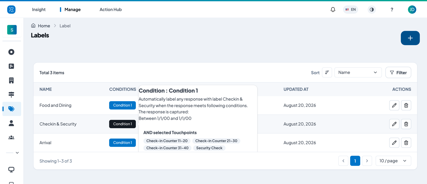 Condition details A condition chip clicked open