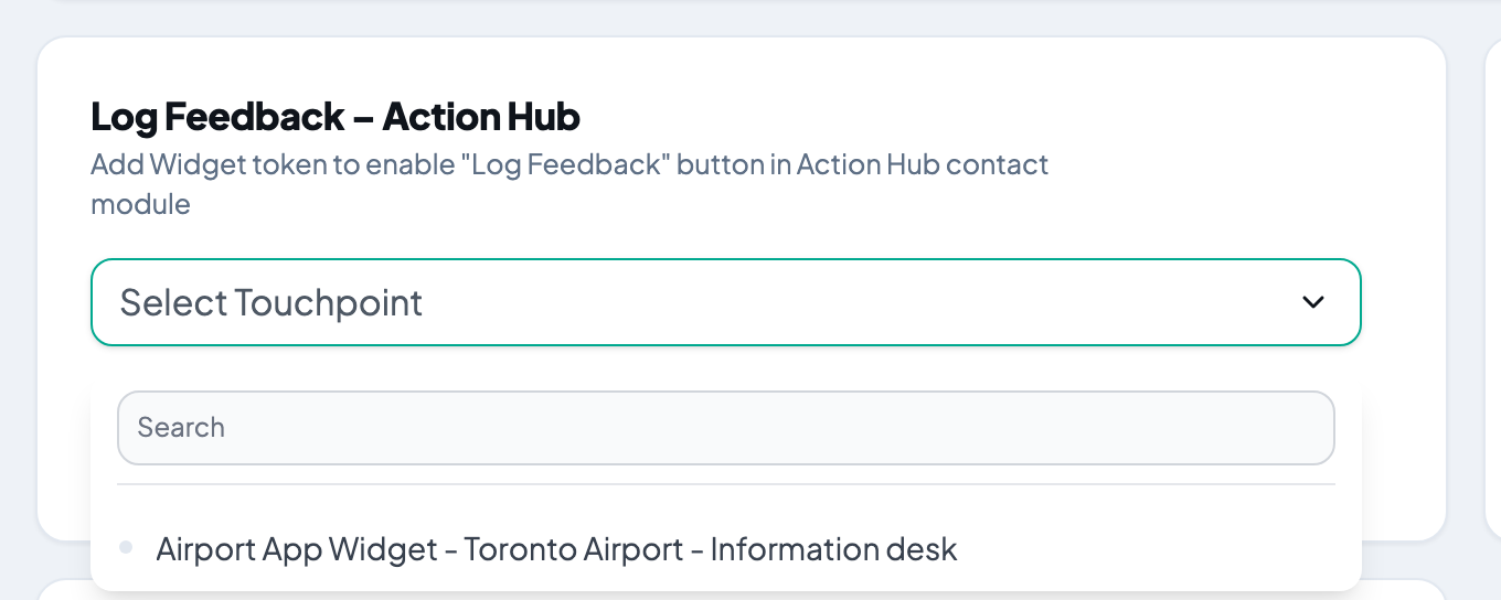 The Log Feedback card